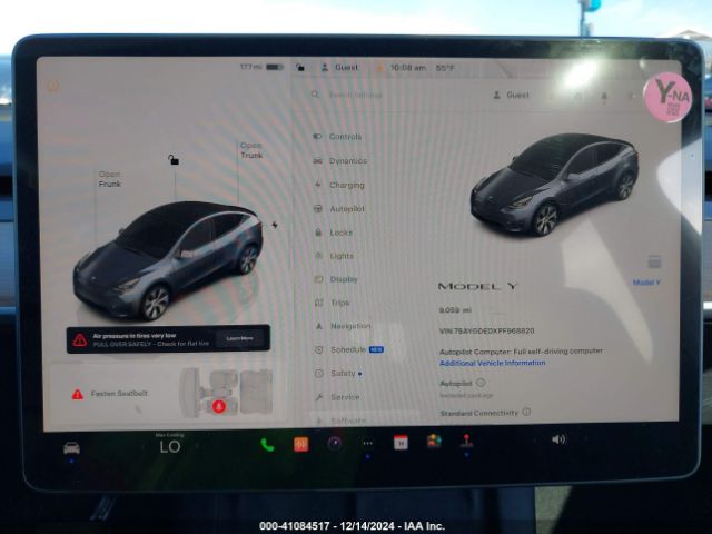 Photo 6 VIN: 7SAYGDEDXPF968820 - TESLA MODEL Y 