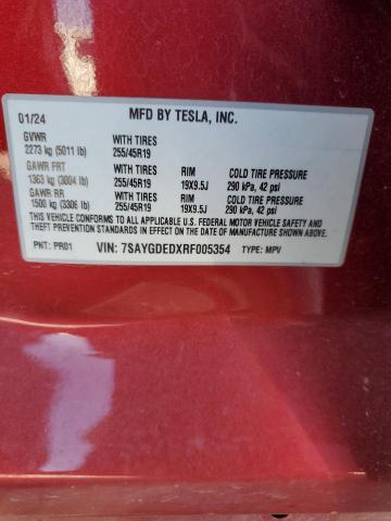 Photo 11 VIN: 7SAYGDEDXRF005354 - TESLA MODEL Y 