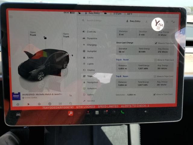 Photo 8 VIN: 7SAYGDEDXRF008741 - TESLA MODEL Y 