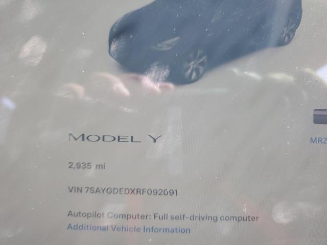 Photo 8 VIN: 7SAYGDEDXRF092091 - TESLA MODEL Y 