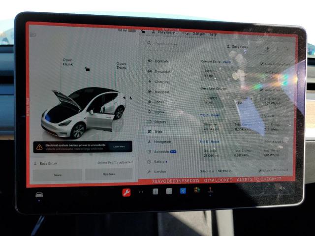 Photo 8 VIN: 7SAYGDEE0NF360312 - TESLA MODEL Y 