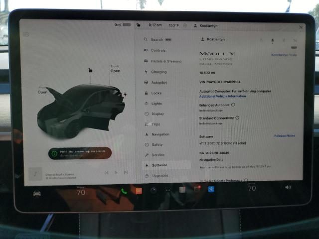 Photo 8 VIN: 7SAYGDEE0PA029164 - TESLA MODEL Y 