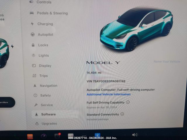 Photo 6 VIN: 7SAYGDEE0PA081748 - TESLA MODEL Y 