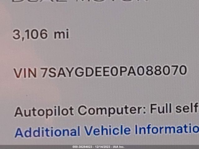 Photo 8 VIN: 7SAYGDEE0PA088070 - TESLA MODEL Y 