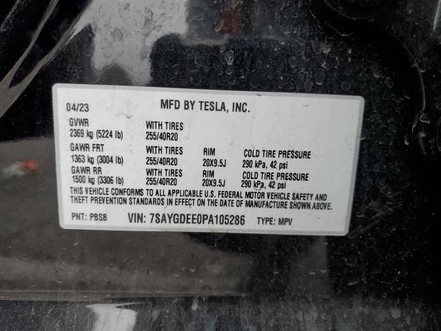 Photo 12 VIN: 7SAYGDEE0PA105286 - TESLA MODEL Y 