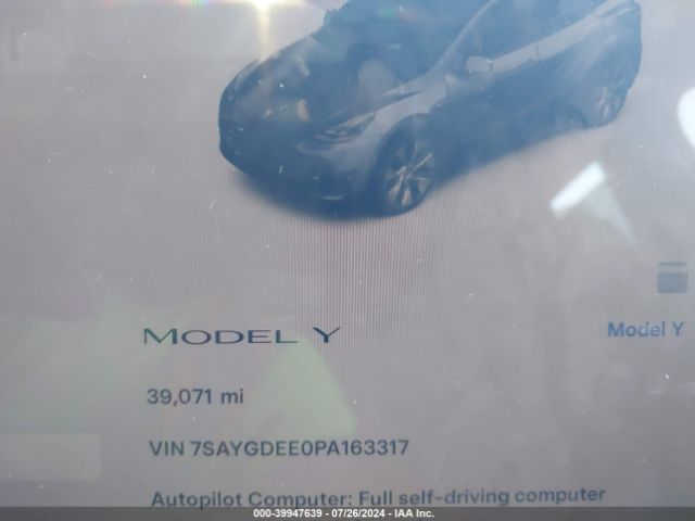 Photo 6 VIN: 7SAYGDEE0PA163317 - TESLA MODEL Y 