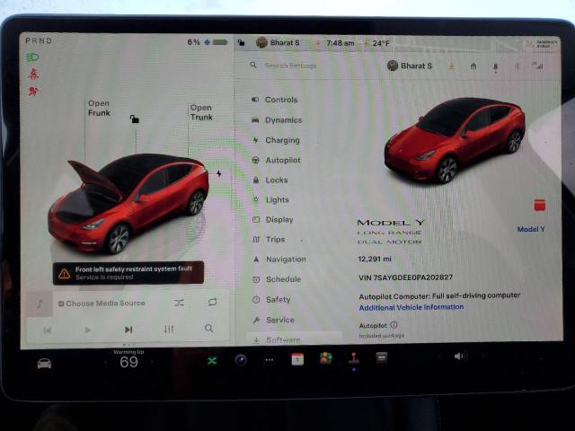 Photo 8 VIN: 7SAYGDEE0PA202827 - TESLA MODEL Y 