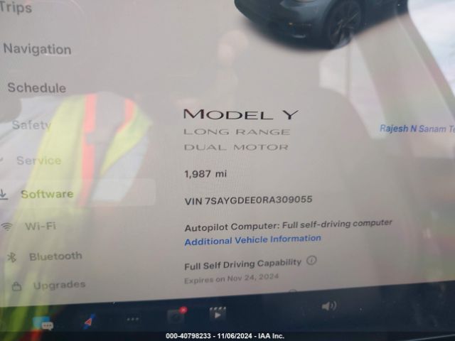 Photo 6 VIN: 7SAYGDEE0RA309055 - TESLA MODEL Y 