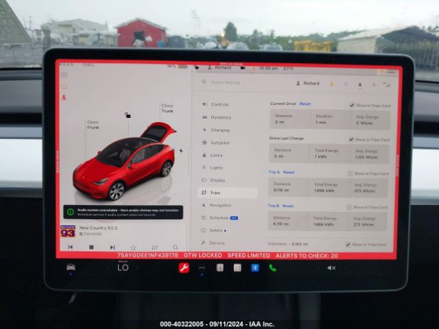 Photo 6 VIN: 7SAYGDEE1NF439178 - TESLA MODEL Y 