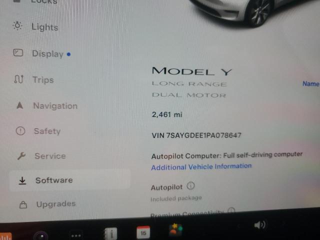 Photo 8 VIN: 7SAYGDEE1PA078647 - TESLA MODEL Y 