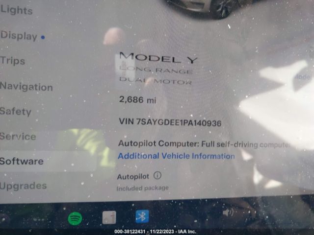 Photo 6 VIN: 7SAYGDEE1PA140936 - TESLA MODEL Y 