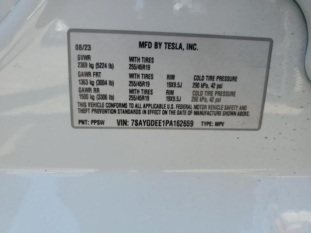 Photo 11 VIN: 7SAYGDEE1PA162659 - TESLA MODEL Y 