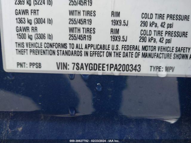 Photo 8 VIN: 7SAYGDEE1PA200343 - TESLA MODEL Y 