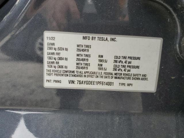 Photo 12 VIN: 7SAYGDEE1PF614001 - TESLA MODEL Y 