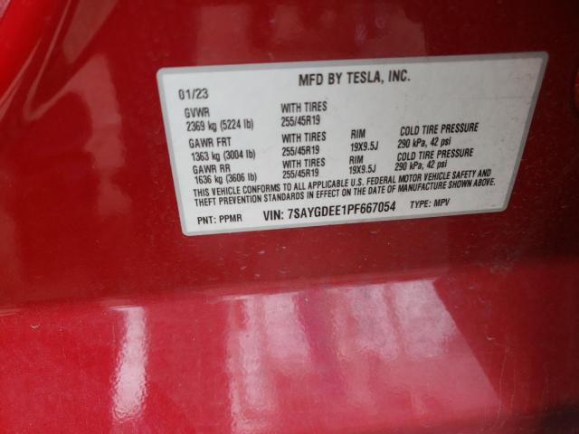 Photo 11 VIN: 7SAYGDEE1PF667054 - TESLA MODEL Y 