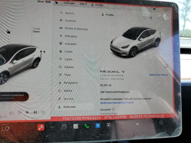 Photo 8 VIN: 7SAYGDEE1PF683304 - TESLA MODEL Y 