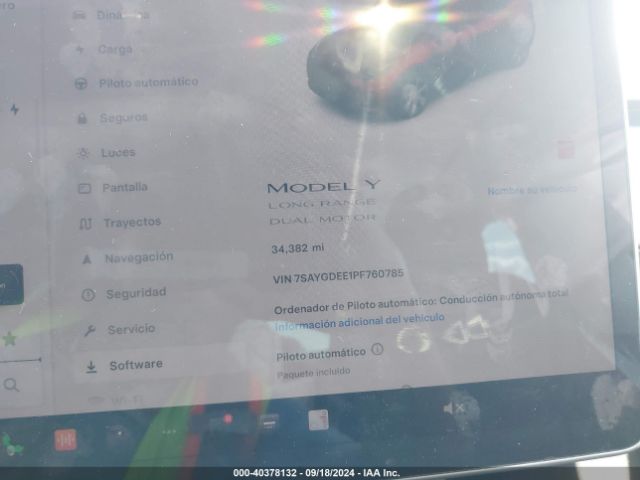 Photo 6 VIN: 7SAYGDEE1PF760785 - TESLA MODEL Y 