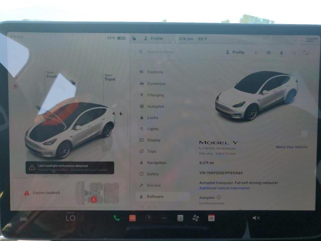 Photo 8 VIN: 7SAYGDEE1PF812593 - TESLA MODEL Y 