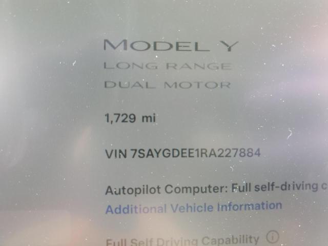 Photo 8 VIN: 7SAYGDEE1RA227884 - TESLA MODEL Y 