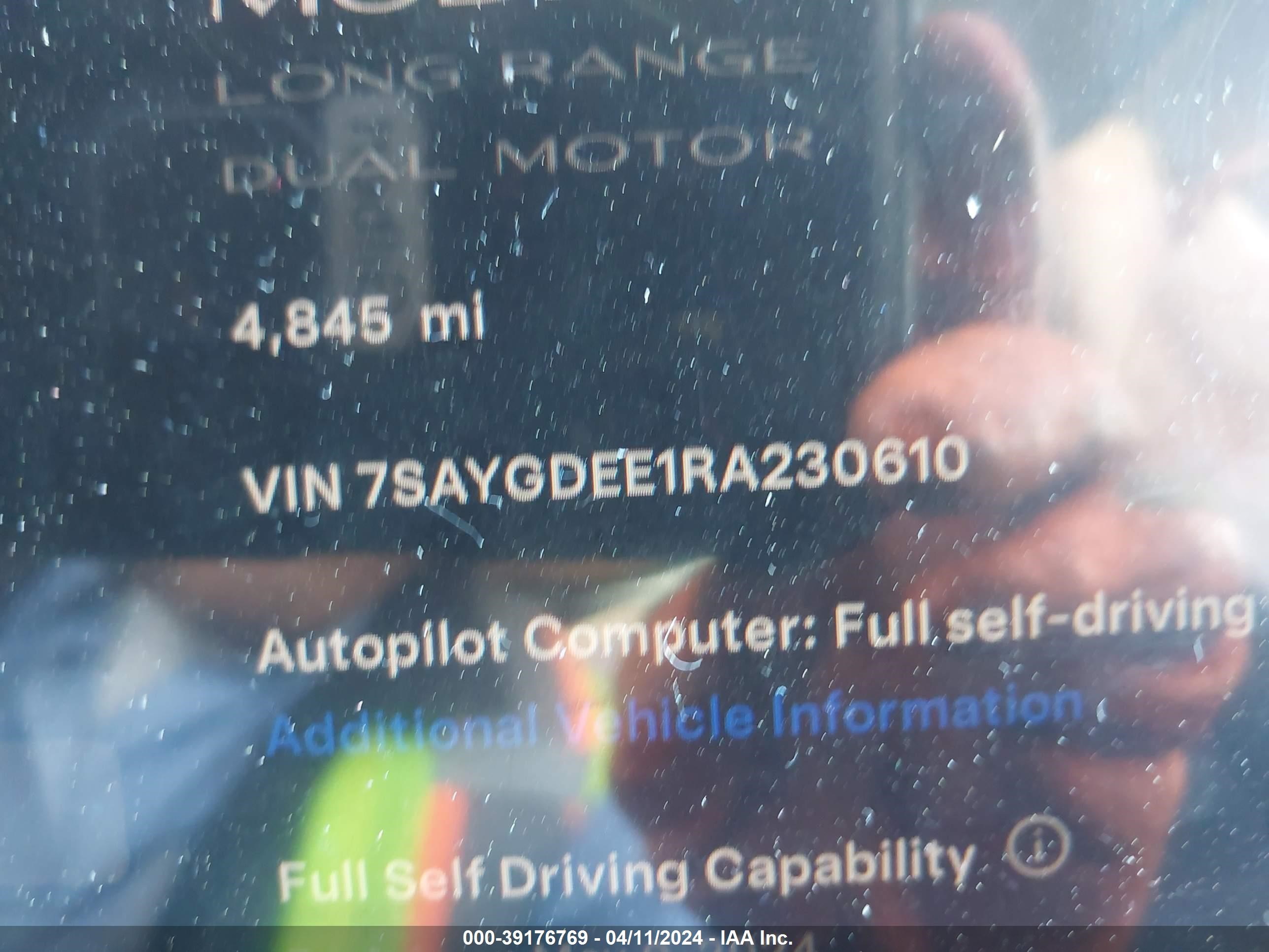 Photo 6 VIN: 7SAYGDEE1RA230610 - TESLA MODEL Y 