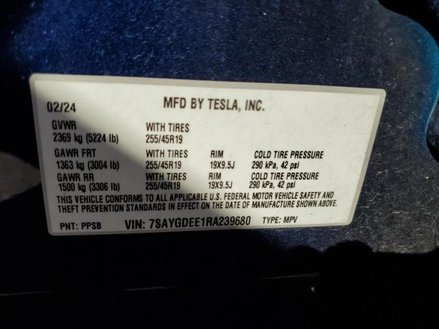 Photo 11 VIN: 7SAYGDEE1RA239680 - TESLA MODEL Y 