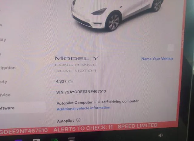 Photo 6 VIN: 7SAYGDEE2NF467510 - TESLA MODEL Y 