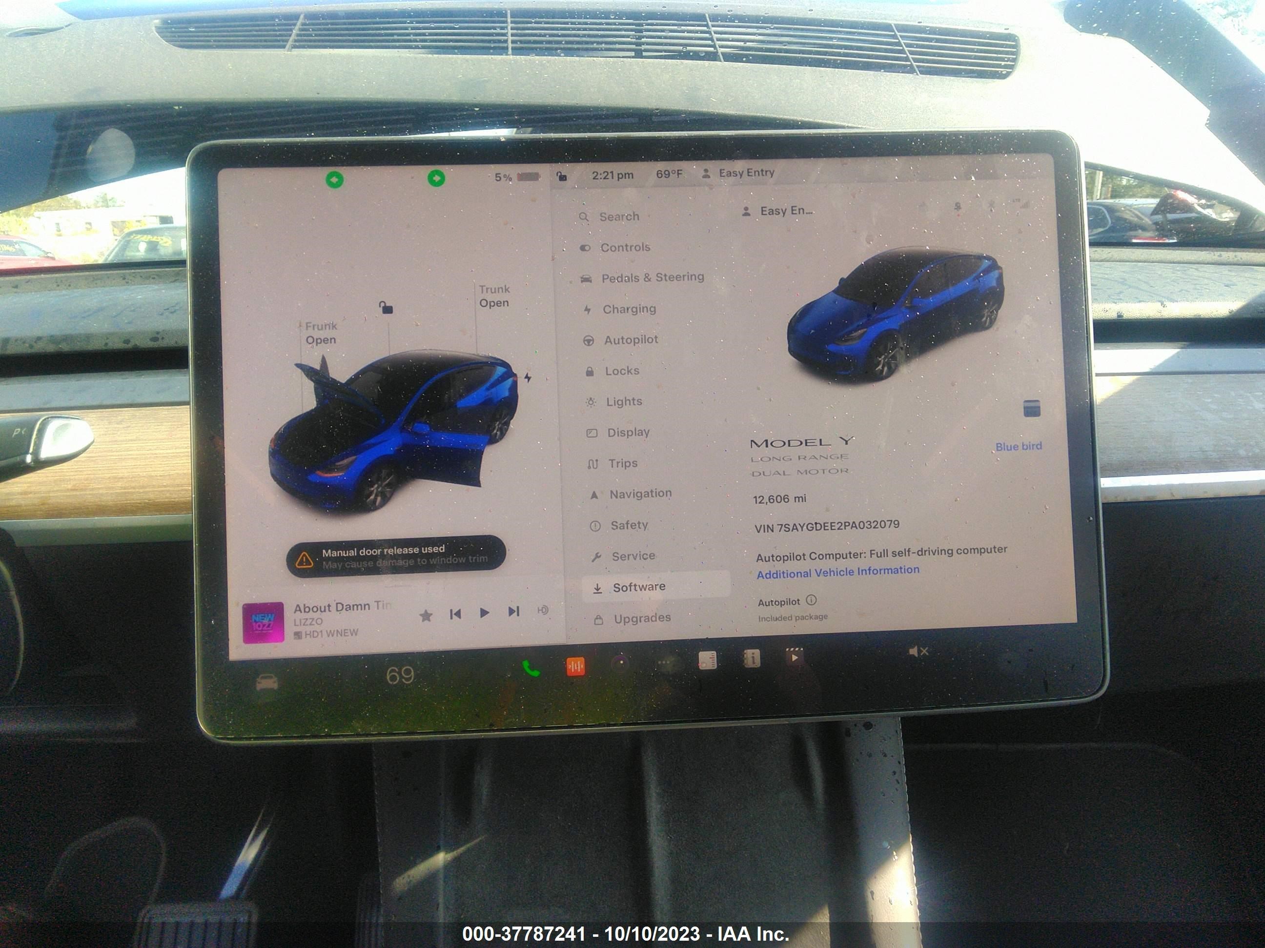 Photo 15 VIN: 7SAYGDEE2PA032079 - TESLA MODEL Y 