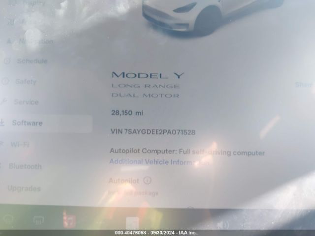 Photo 6 VIN: 7SAYGDEE2PA071528 - TESLA MODEL Y 