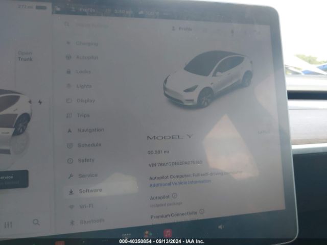 Photo 6 VIN: 7SAYGDEE2PA075160 - TESLA MODEL Y 