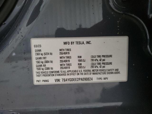 Photo 12 VIN: 7SAYGDEE2PA090824 - TESLA MODEL Y 