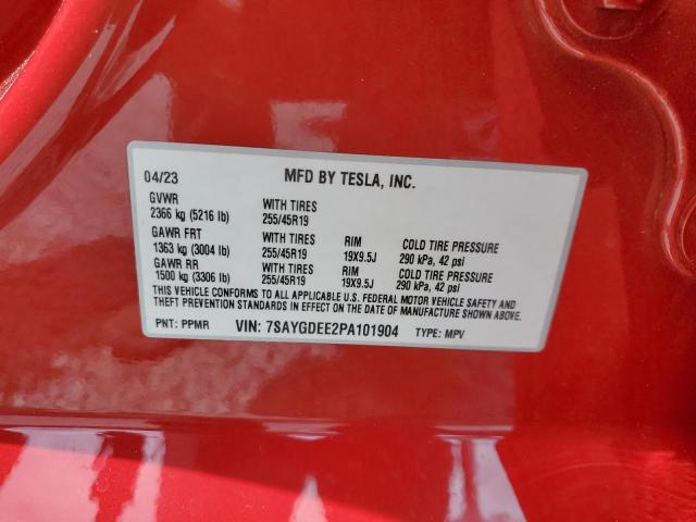 Photo 13 VIN: 7SAYGDEE2PA101904 - TESLA MODEL Y 