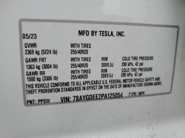 Photo 12 VIN: 7SAYGDEE2PA125054 - TESLA MODEL Y 