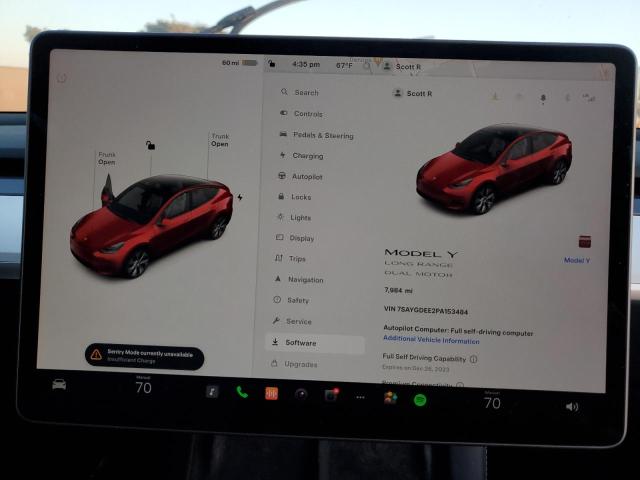 Photo 8 VIN: 7SAYGDEE2PA153484 - TESLA MODEL Y 