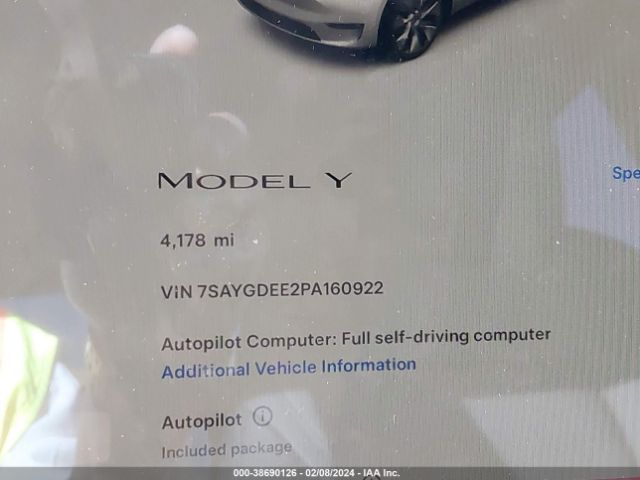 Photo 6 VIN: 7SAYGDEE2PA160922 - TESLA MODEL Y 