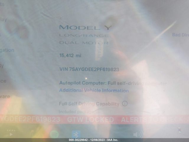 Photo 6 VIN: 7SAYGDEE2PF619823 - TESLA MODEL Y 