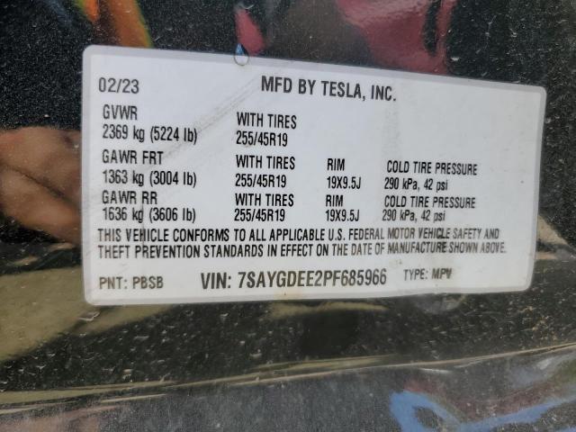 Photo 11 VIN: 7SAYGDEE2PF685966 - TESLA MODEL Y 