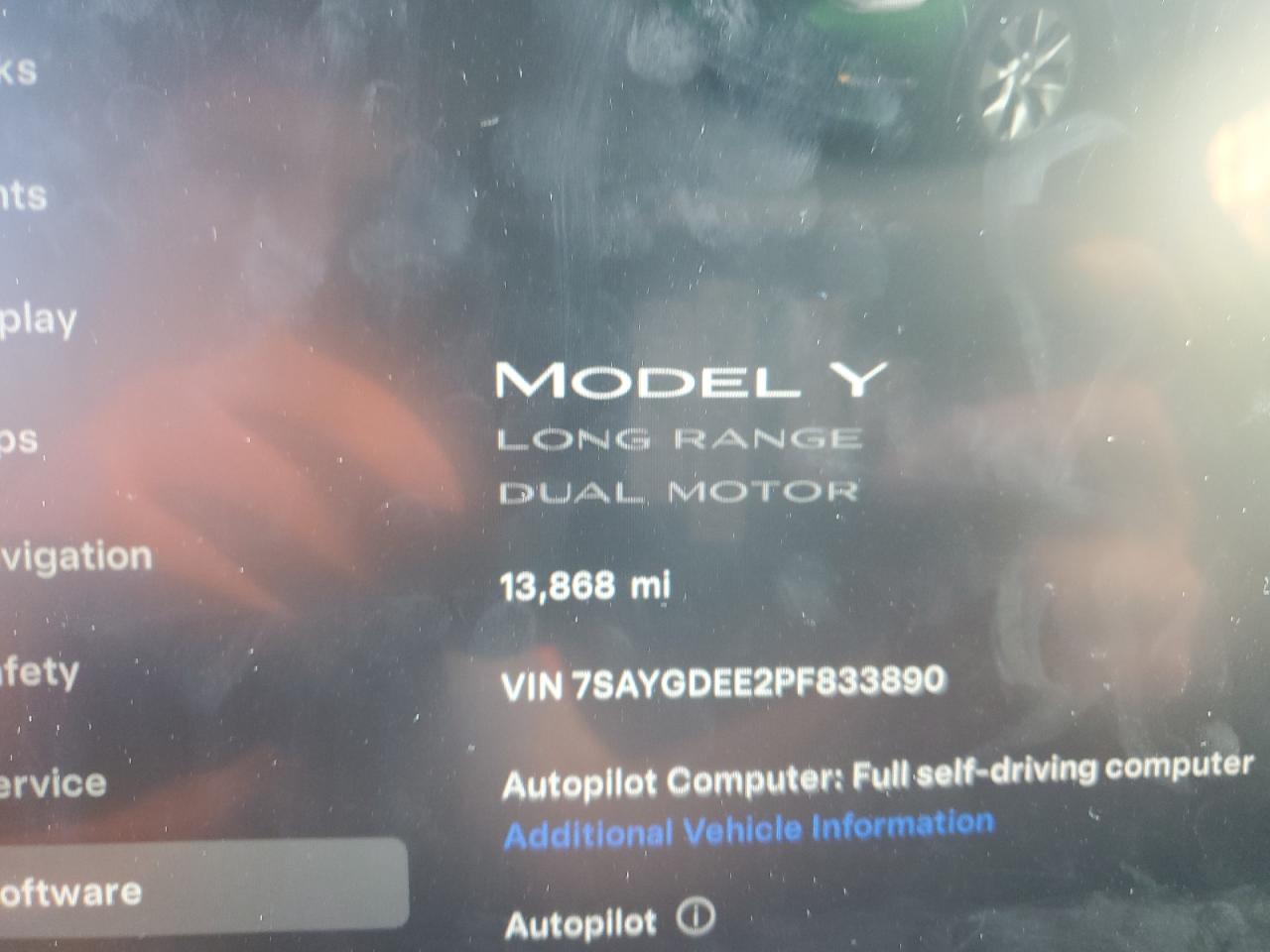 Photo 8 VIN: 7SAYGDEE2PF833890 - TESLA MODEL Y 