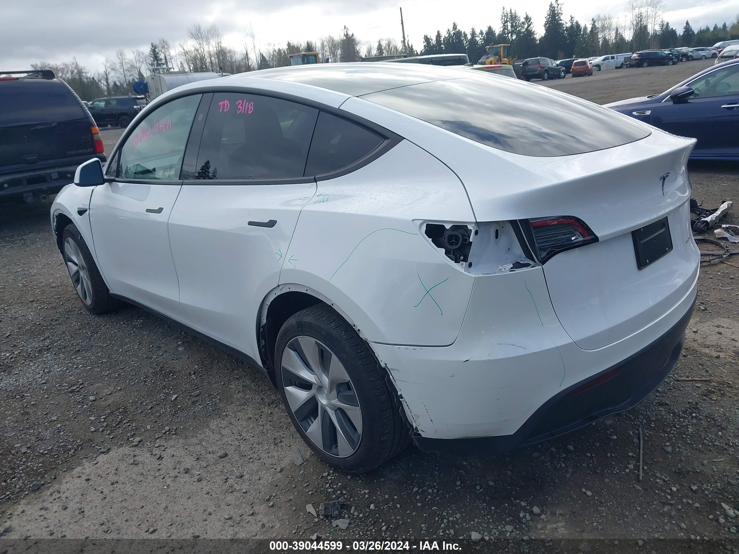 Photo 2 VIN: 7SAYGDEE2PF869031 - TESLA MODEL Y 