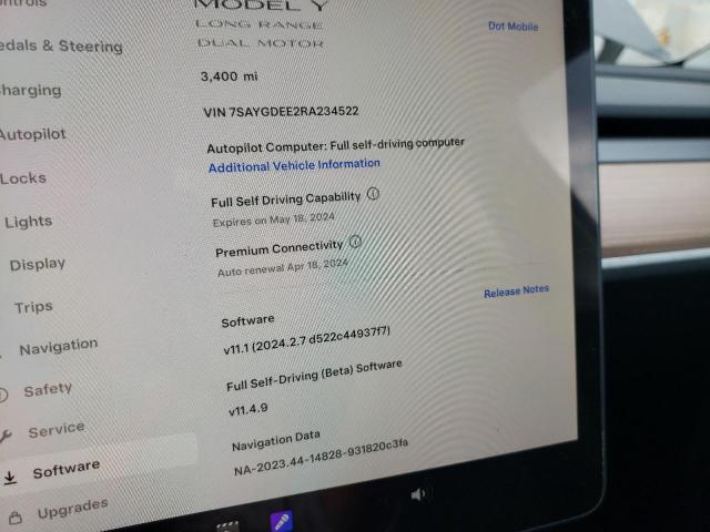 Photo 8 VIN: 7SAYGDEE2RA234522 - TESLA MODEL Y 