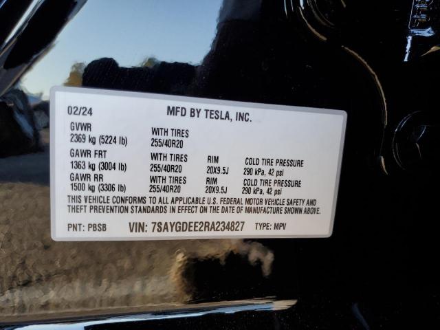 Photo 12 VIN: 7SAYGDEE2RA234827 - TESLA MODEL Y 