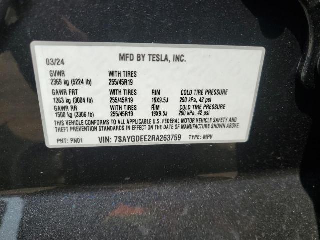 Photo 11 VIN: 7SAYGDEE2RA263759 - TESLA MODEL Y 