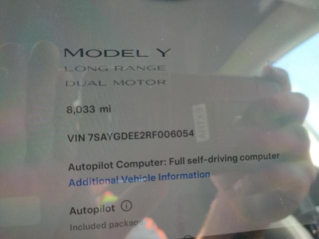 Photo 8 VIN: 7SAYGDEE2RF006054 - TESLA MODEL Y 