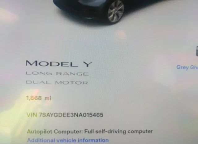 Photo 6 VIN: 7SAYGDEE3NA015465 - TESLA MODEL Y 