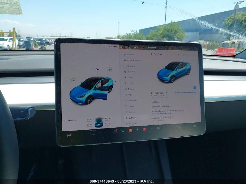 Photo 6 VIN: 7SAYGDEE3NF463496 - TESLA MODEL Y 