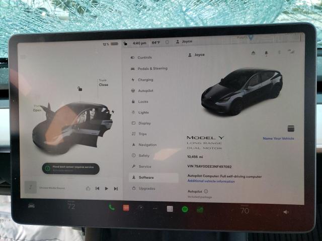 Photo 8 VIN: 7SAYGDEE3NF497082 - TESLA MODEL Y 