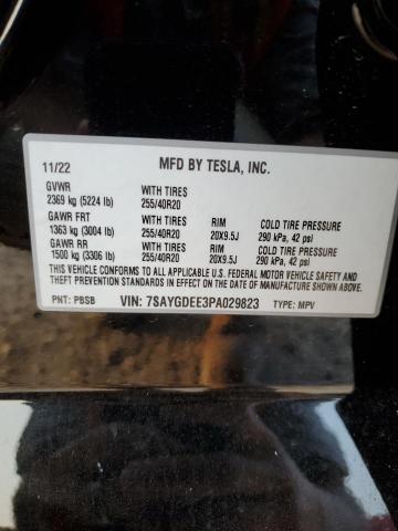 Photo 12 VIN: 7SAYGDEE3PA029823 - TESLA MODEL Y 