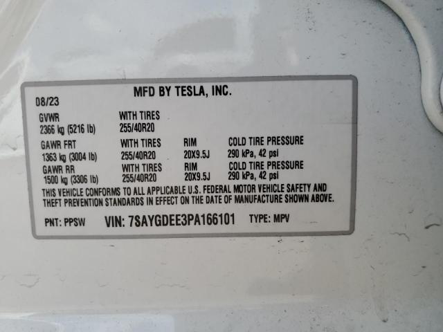 Photo 13 VIN: 7SAYGDEE3PA166101 - TESLA MODEL Y 