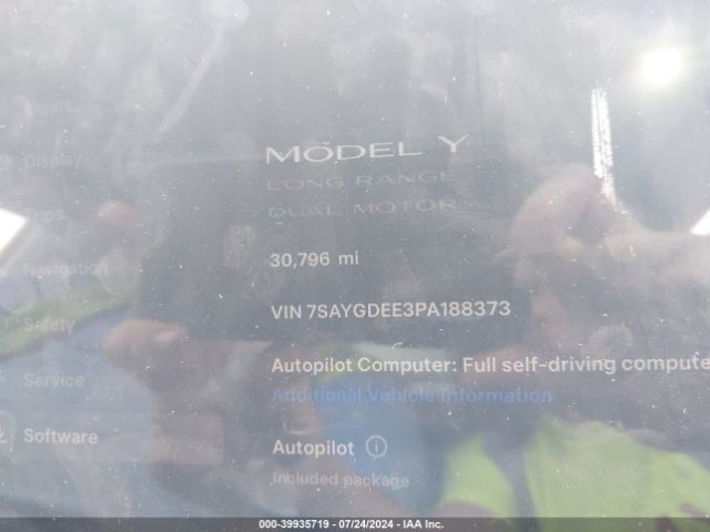 Photo 6 VIN: 7SAYGDEE3PA188373 - TESLA MODEL Y 