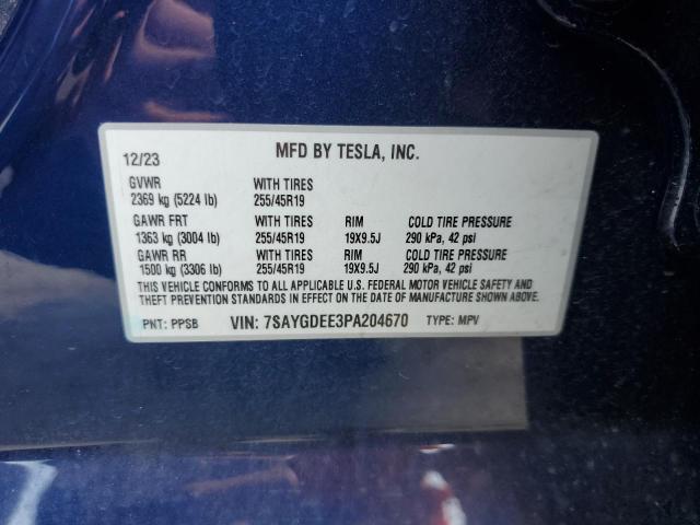 Photo 11 VIN: 7SAYGDEE3PA204670 - TESLA MODEL Y 