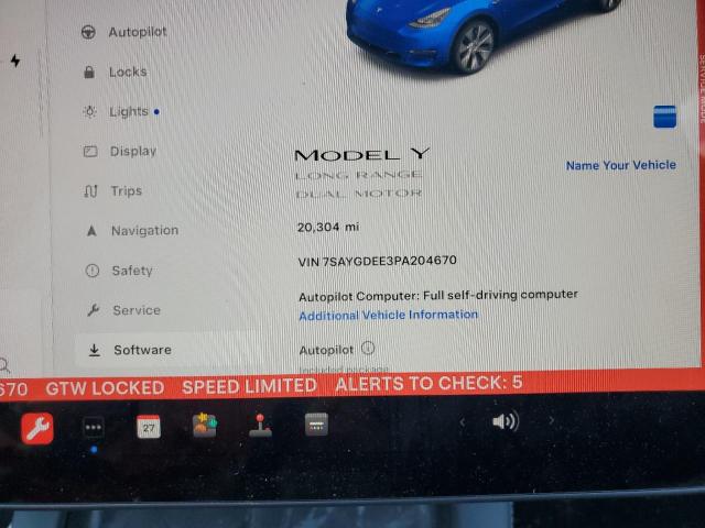 Photo 8 VIN: 7SAYGDEE3PA204670 - TESLA MODEL Y 